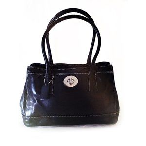 Coach Hampton Signature Carry All Tote Handbag